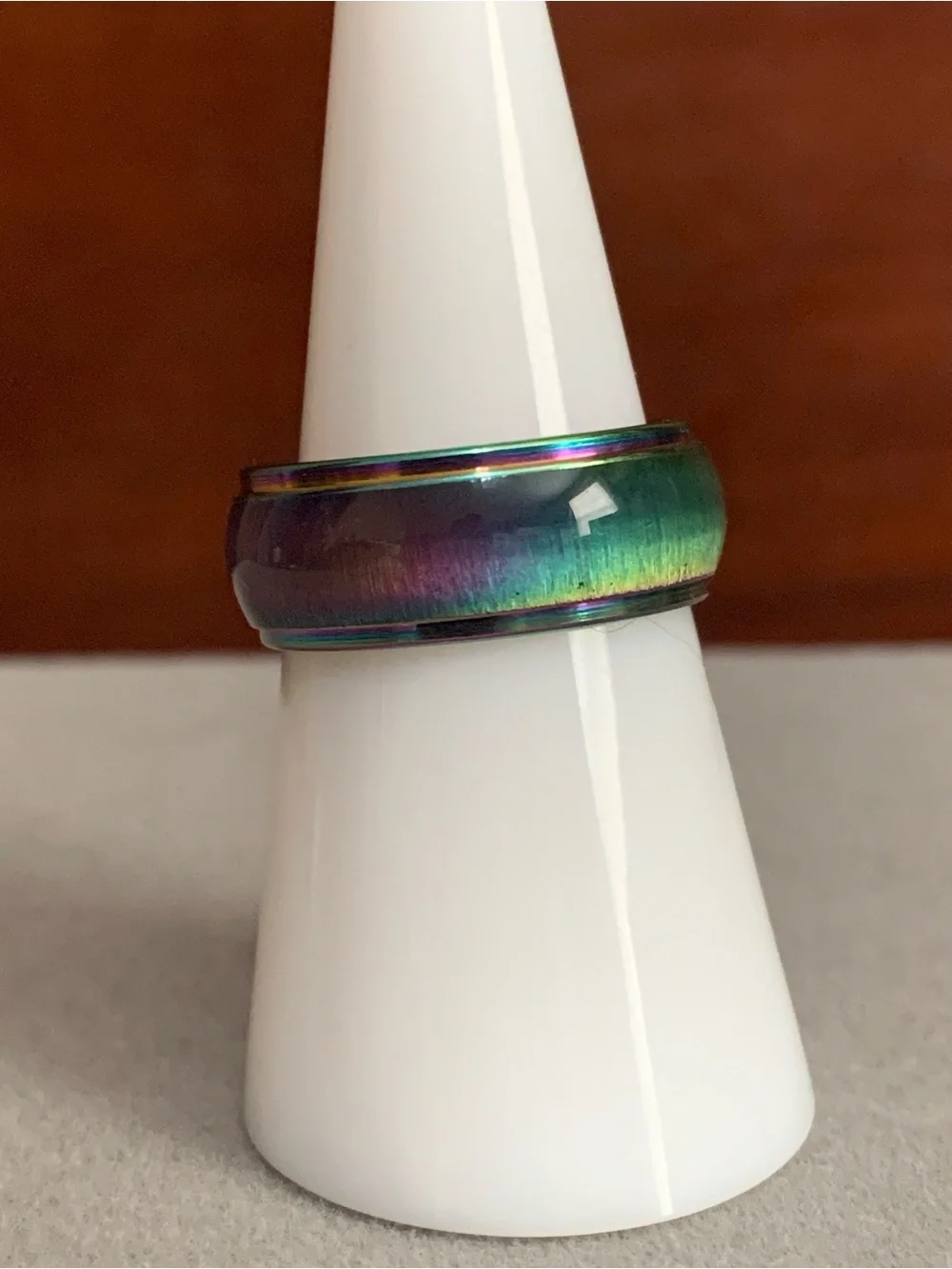 New stainless steel multicolor ring size 12